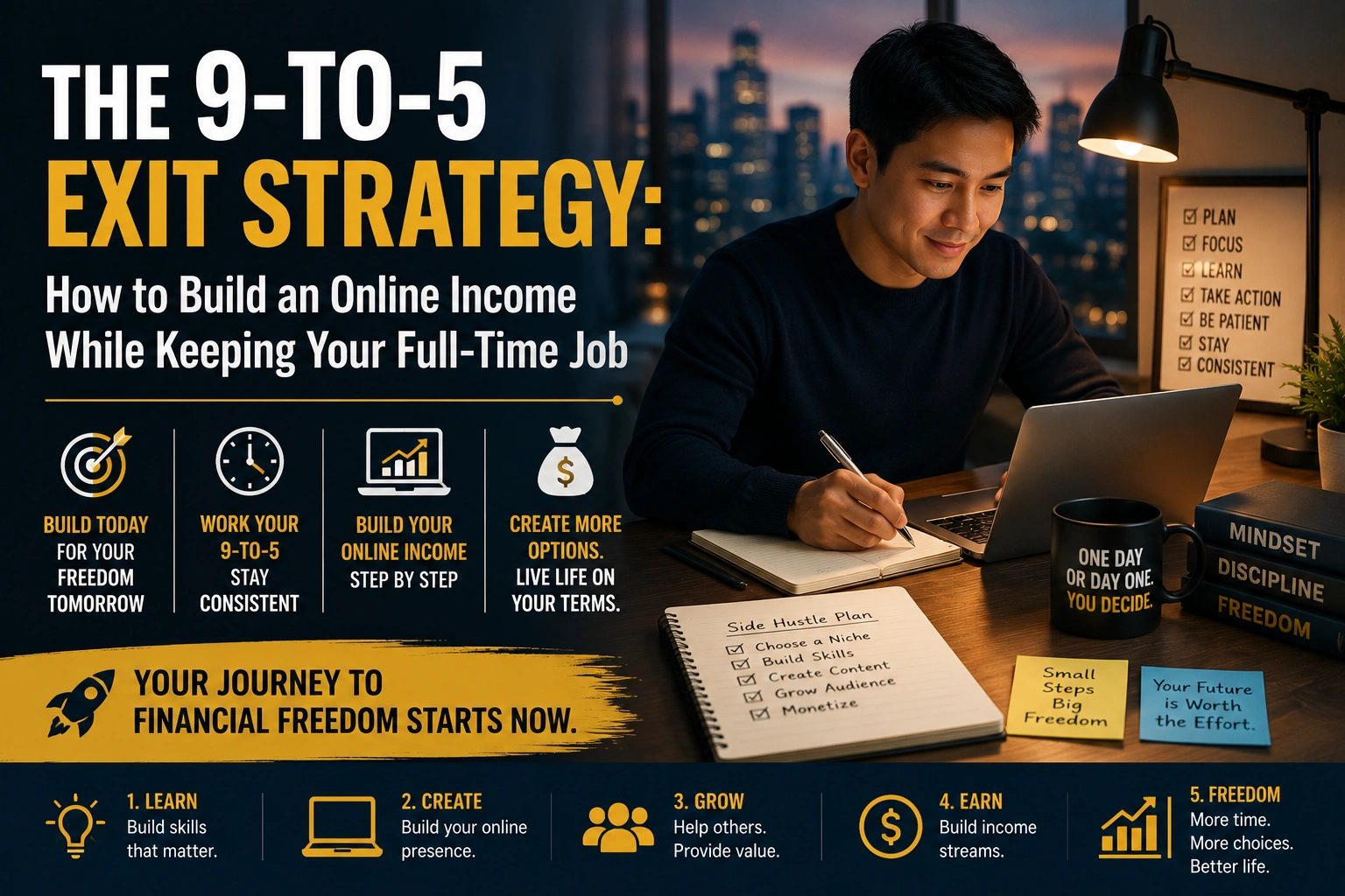 The 9-to-5 Exit Strategy How to Build an Online Income While Keeping Your Full-Time Job
